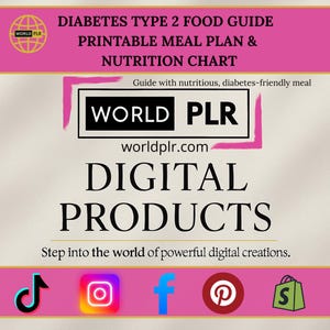 Diabetes Type 2 Food Guide  Printable Meal Plan & Nutrition Chart