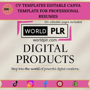 CV Templates Editable Canva Template for Professional Resumes