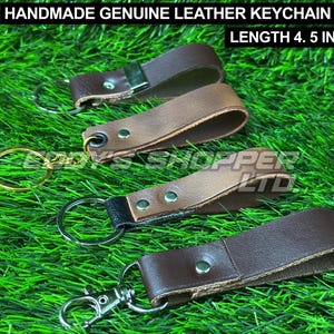 Leather keyring - Handmade Leather key Holder Keychain