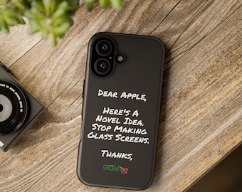 Funny Phone Case - Anti-Apple Humor, Gift for Tech Lovers, Quirky Cell Case, Unique Design for gifts, Novelty Item, Red Rose Gren Stem Grow