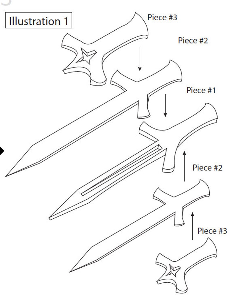Classic Peter Pan sword design template Etsy