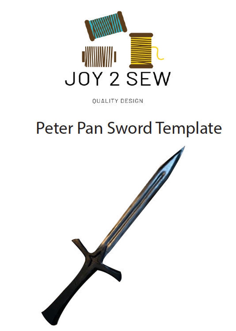 Classic Peter Pan sword design template Etsy