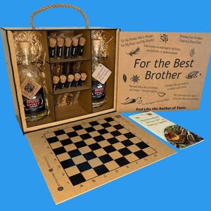 Craft Liquor Infusion Kit for Brother | DIY Alcohol Infusion Gift Set with 2 Glass Bottles & 13 Natural Ingredients