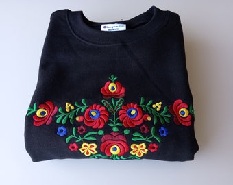 古いハンガリーの民芸マチョー刺繍 D-92 cm / 36.2 インチ SKU-9966