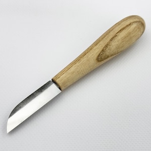 Wood Carving Knife – Hand-Forged Carbon Steel Blade, Ash Handle, Ready to Use, Whittling Knife, Figure & Spoon Carving, Gift for Woodworkers