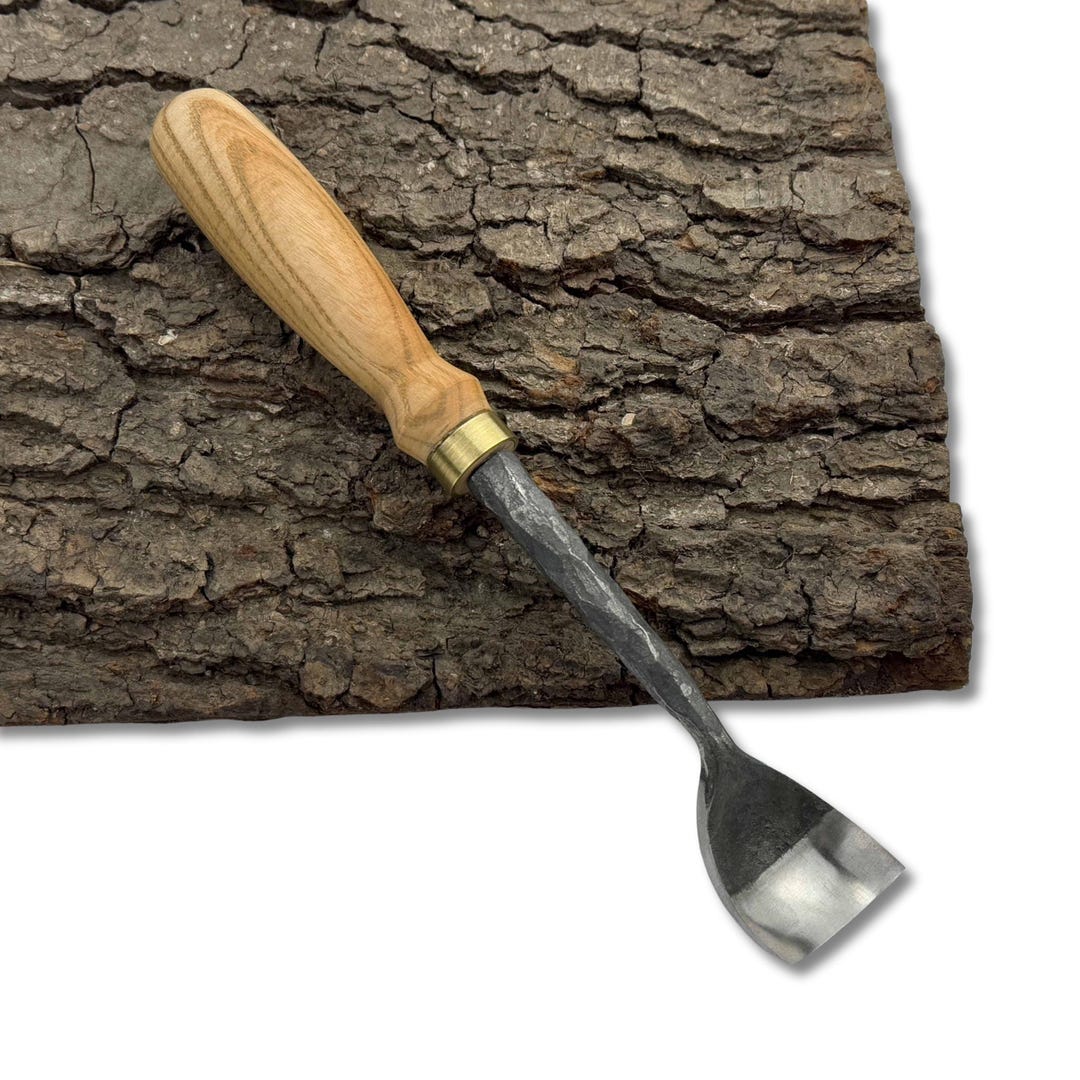 Hand-forged Spoon Gouge, Carbon Steel Blade, Ash Handle, Sharp & Ready ...