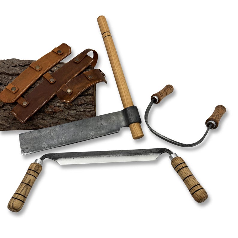 Draw Blade Woodworking Tools – Splitting Froe, Inshave Knife & Straight Draw Knife ...