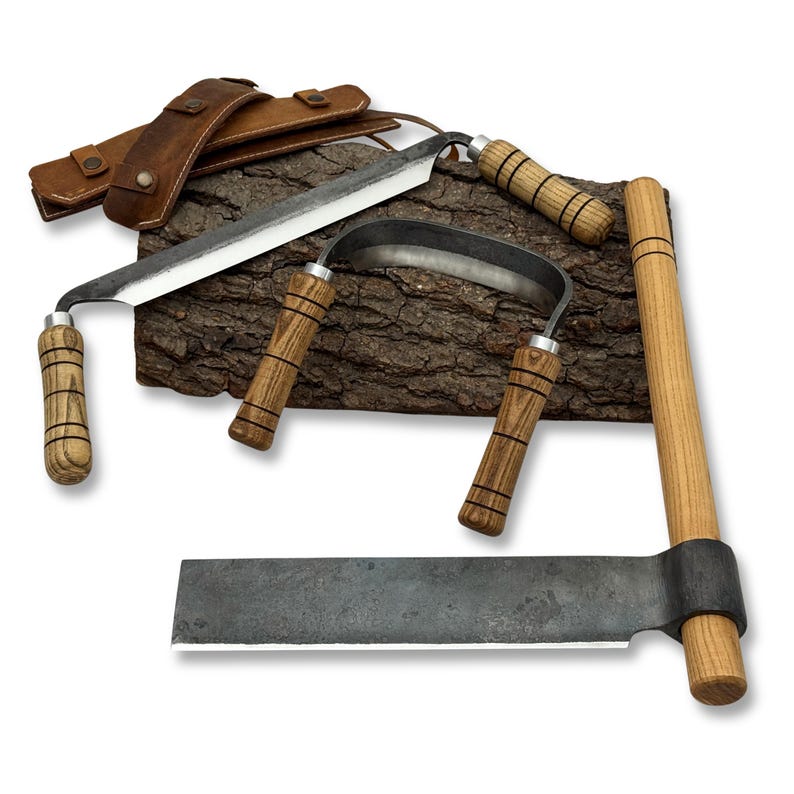 Woodworking Tools – Splitting Froe, Inshave Knife & Straight Draw Knife ...