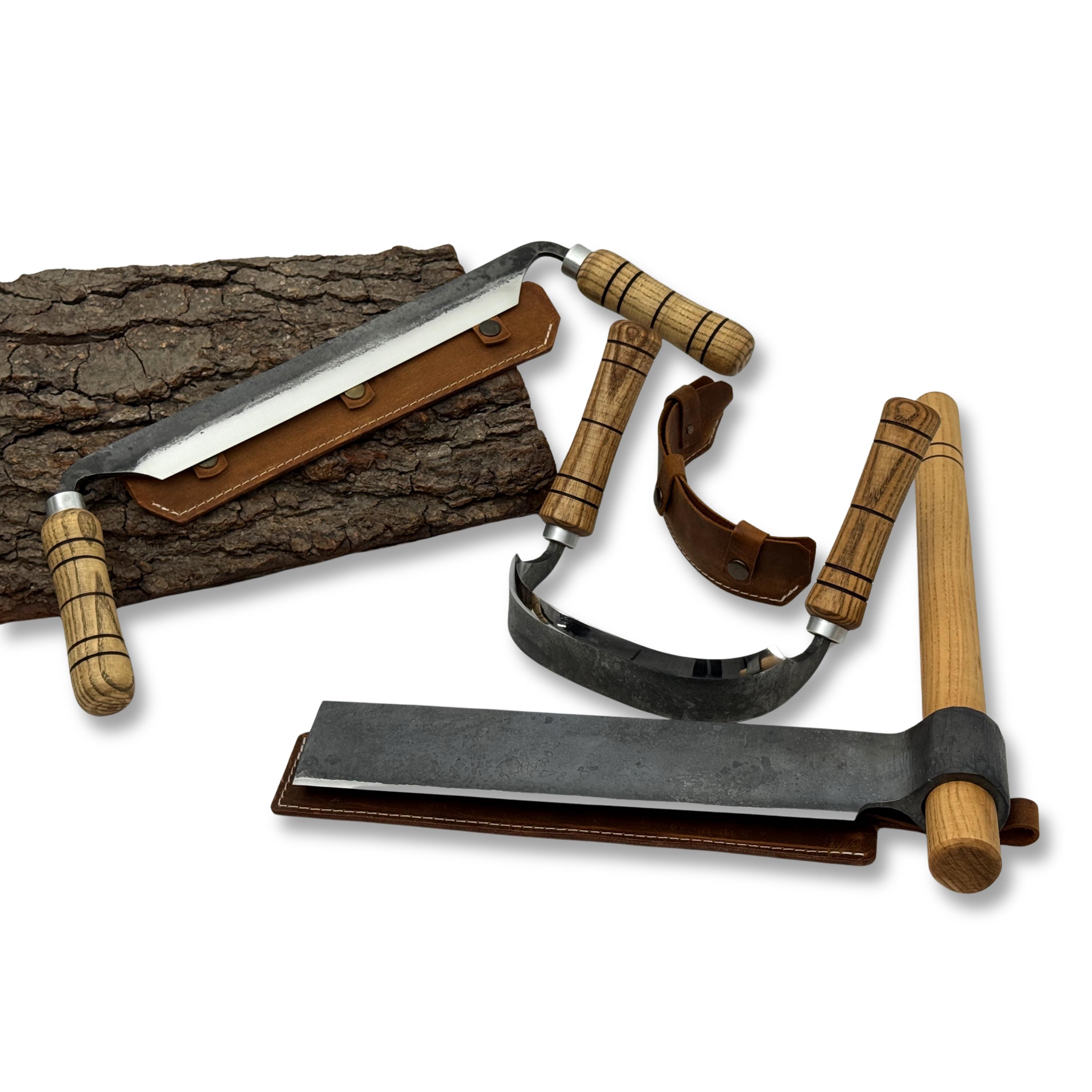 Woodworking Tools – Splitting Froe, Inshave Knife & Straight Draw Knife ...