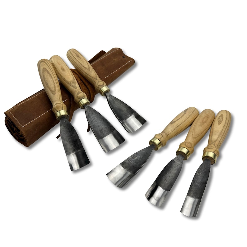 Wood Carving Gouges – Hand-forged Carbon Steel Blades, Ergonomic Ash ...