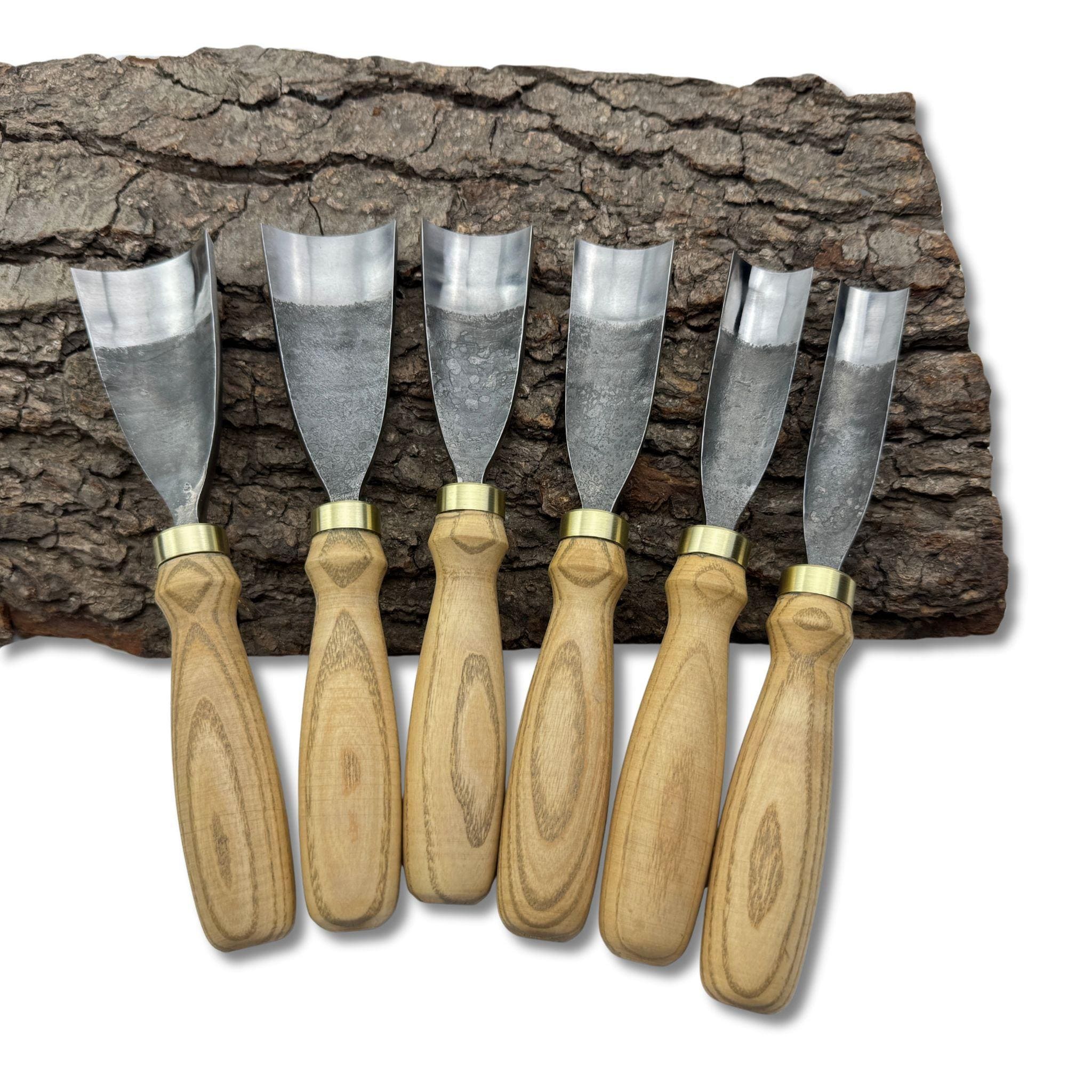 Gouges In Metal Wood Carving Gouges – Hand-forged Carbon Steel Blades, Ergonomic Ash ...