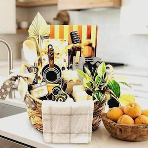 Housewarming Kitchen Essentials Gift Basket, Culinary Cooking Utensils Set