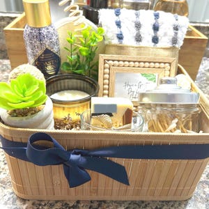 Cesto per la cura personale da uomo, regalo per la cura personale del papà, cesto per il bagno da uomo, regalo per la spa da uomo, regalo per la spa maschile, regalo per inaugurazione della casa, decorazioni per il bagno da uomo