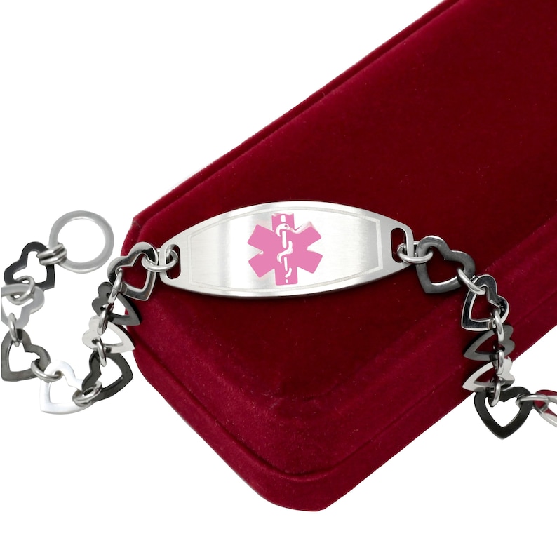 Personalized Medical Bracelet for Women Engraved Free 316L Etsy UK