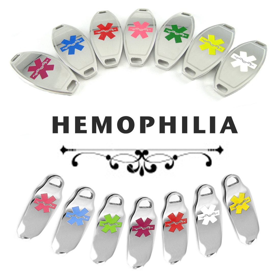 HEMOPHILIA Alert Medical ID Plate Preengraved, for Stylish Beaded Bracelets Etsy