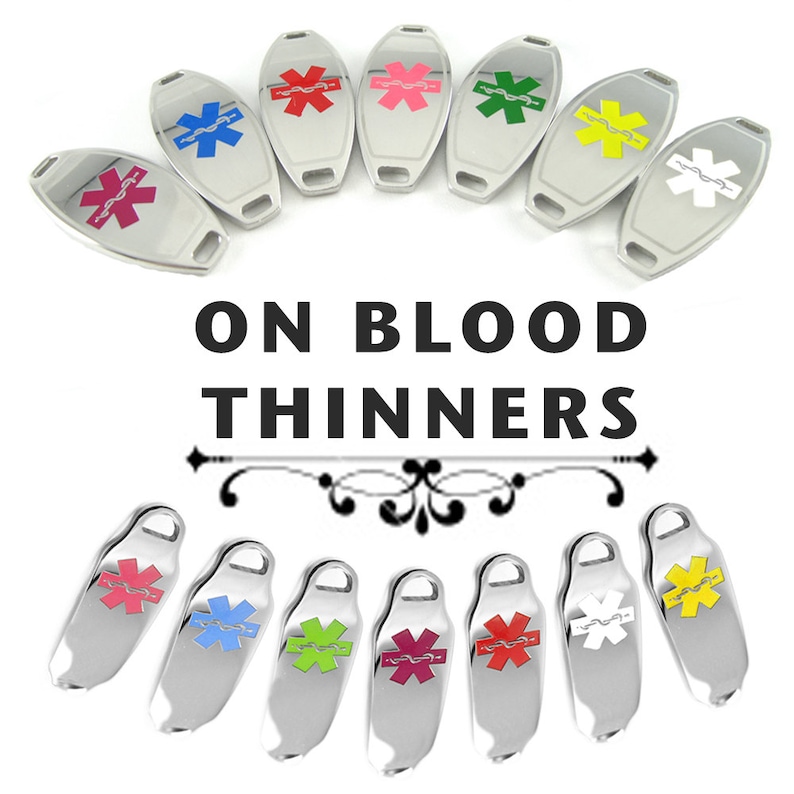 BLOOD THINNERS Medical ID Plate Preengraved for Stylish Etsy