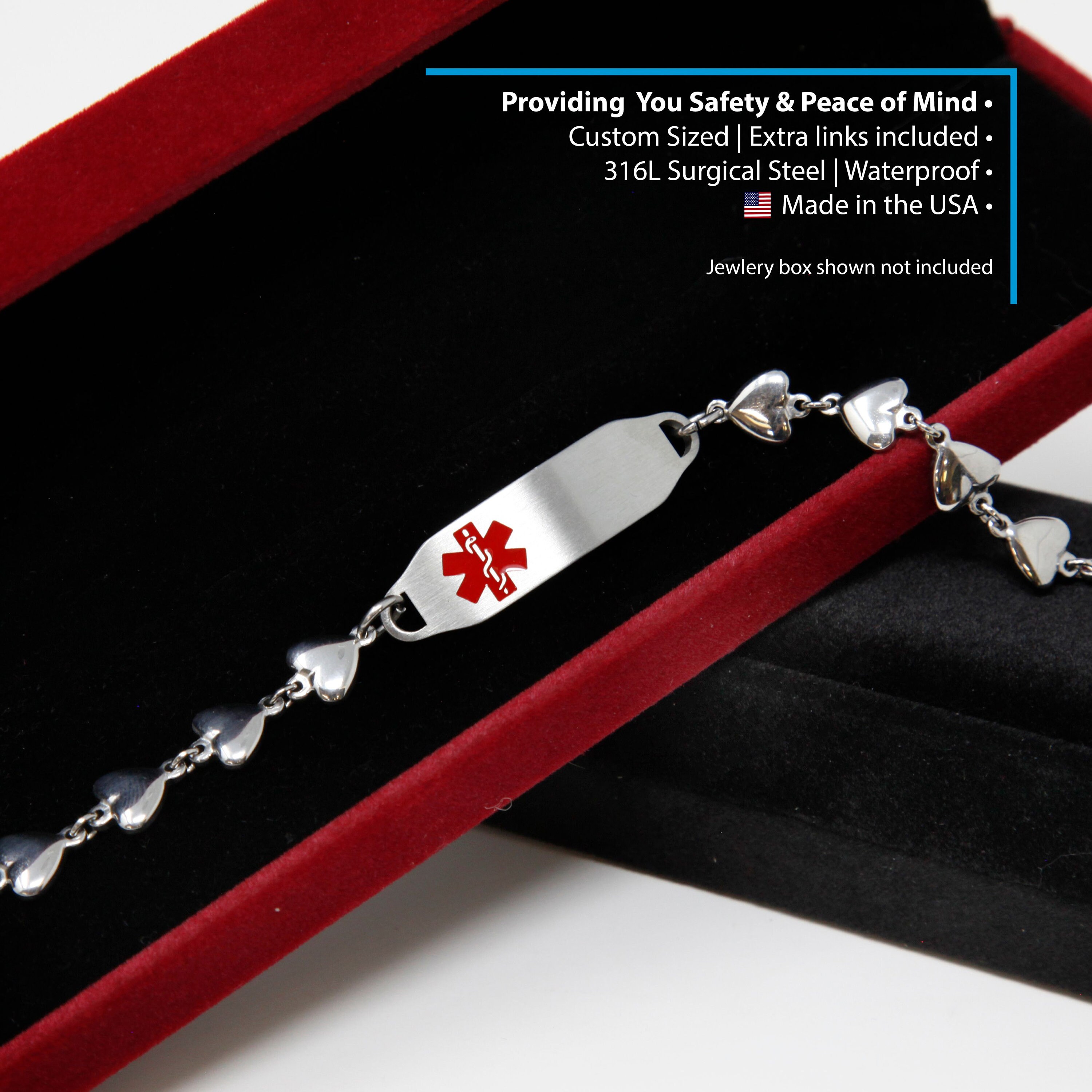 Jewellery Bracelets ID & Medical Bracelets Pug Bracelet ANY SIZE jewellery Birthday gift bag French bulldog gifts for her 