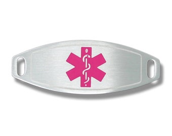 Limited Edition, Magenta Medical ID Plate, Custom Engraved - i1M