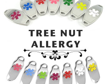 TREENUT ALLERGY Medical ID Pre-Engraved, for Beaded Bracelets