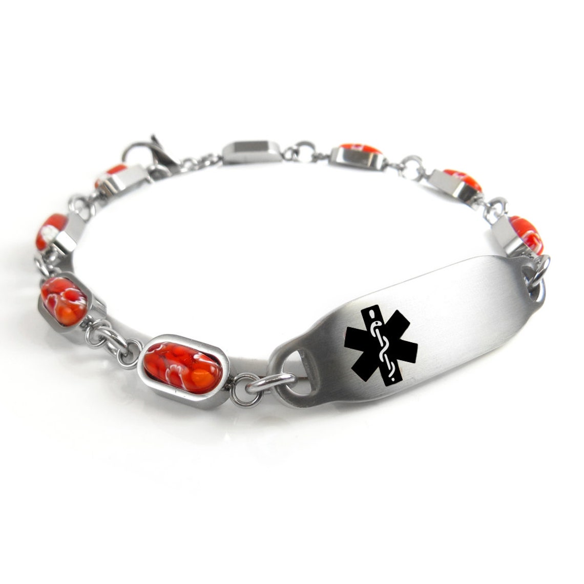 Custom Medical ID Bracelet Women With Free Engraving 316L Etsy