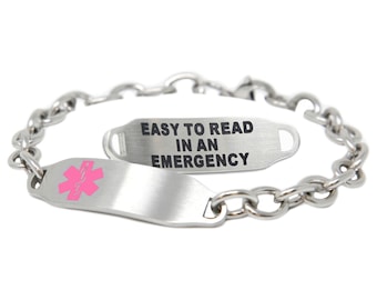 Steel O-Link My Identity Doctor Pre-Engraved & Customized Girl’s Juvenile Diabetes Medical Charm Bracelet Steel O-Link My Identity Doctor Pre-Engraved & Customized Girl’s Juvenile Diabetes Medical Charm Bracelet