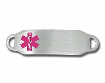 Special Edition, Magenta Medical ID Plate, Custom Engraved - i2M