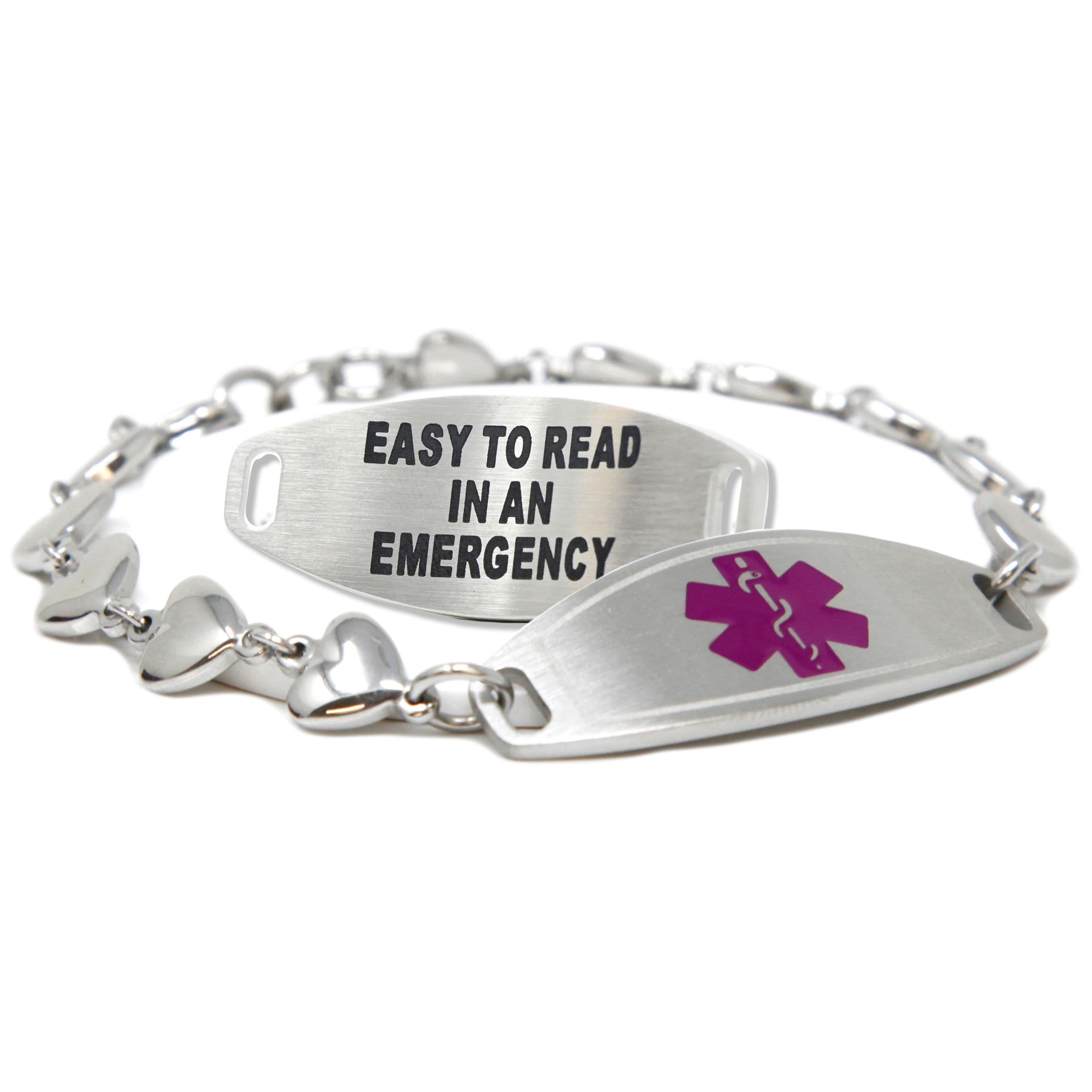 Personalized Medical Alert Bracelet for Women With Free Etsy Personalized Medical Alert Bracelet for Women With Free Etsy