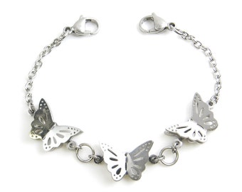 Stainless Steel Bracelet Strand, Butterfly Chain - Interchangeable - DY7-S - CLEARANCE