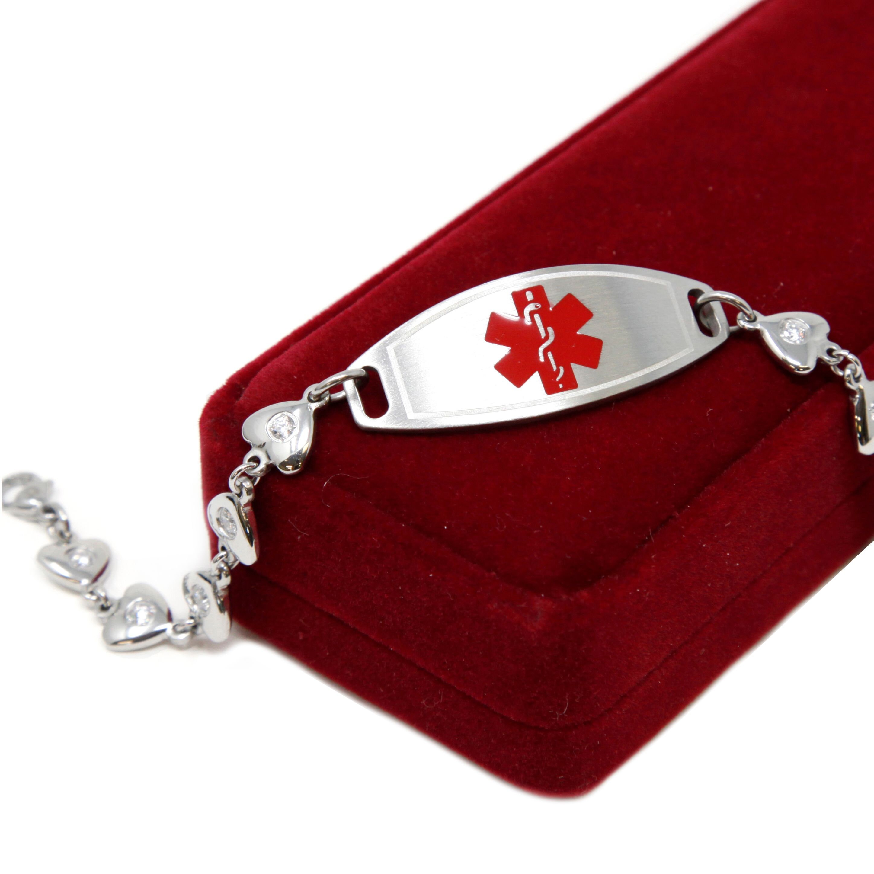 Personalized Medical Alert Bracelet for Women With Free Etsy