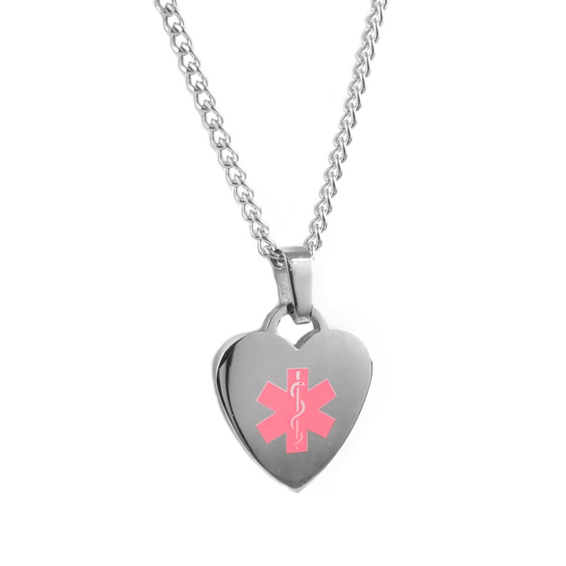 Medical Alert Pink Millefiori Glass Bracelet and Heart ID - Etsy