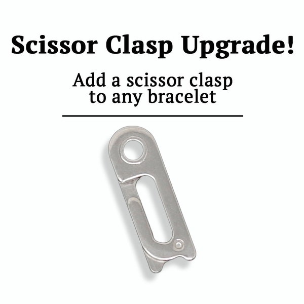 Scissor Clasp Upgrade, Add an Ultra-Secure Scissor Clasp to our Medical ID Bracelets