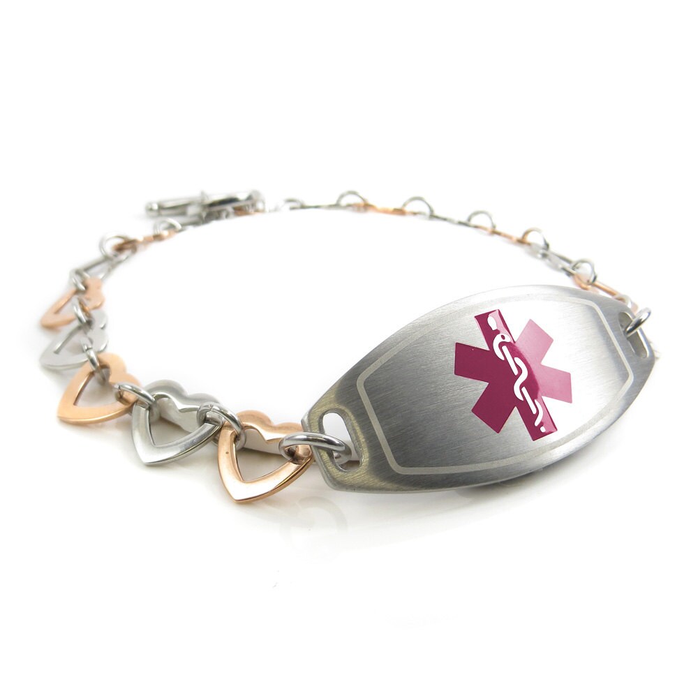 Custom Medical Alert Bracelet Women With Free Engraving 316L | Etsy