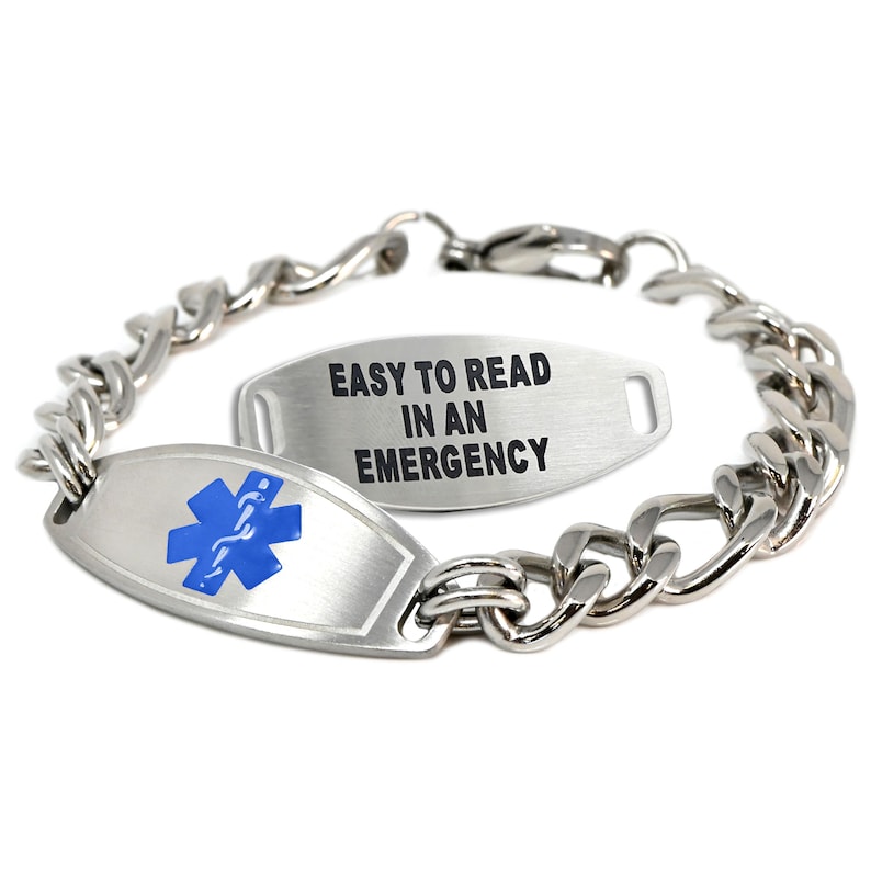 Personalized Medical Alert Bracelet for Men With Free Etsy