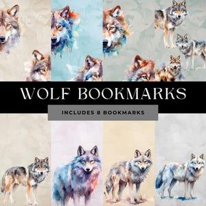 Wolf Bookmark Set