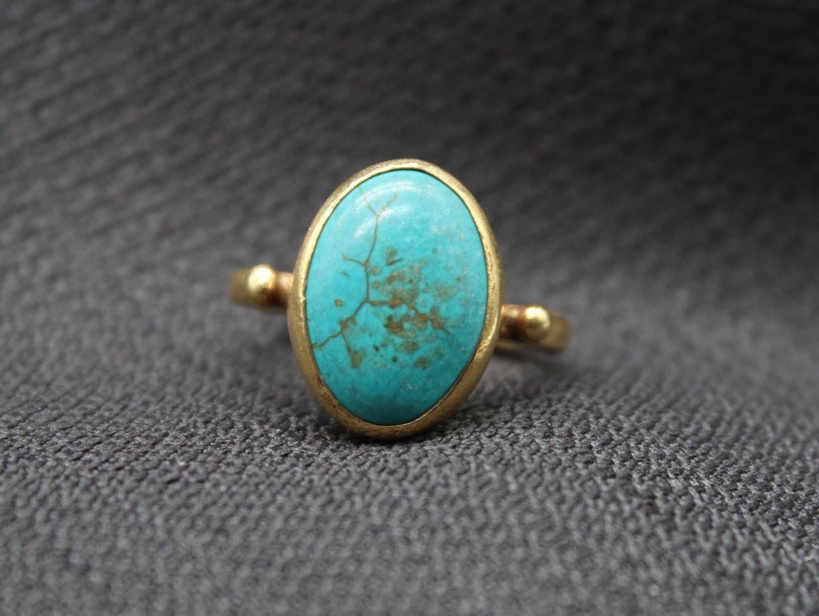 Turquoise Silver Ring In 925 Sterling Silver, Oval Turquoise Statement Ring, Handmade Boho Gemstone Ring, December Birthstone Gift For Her