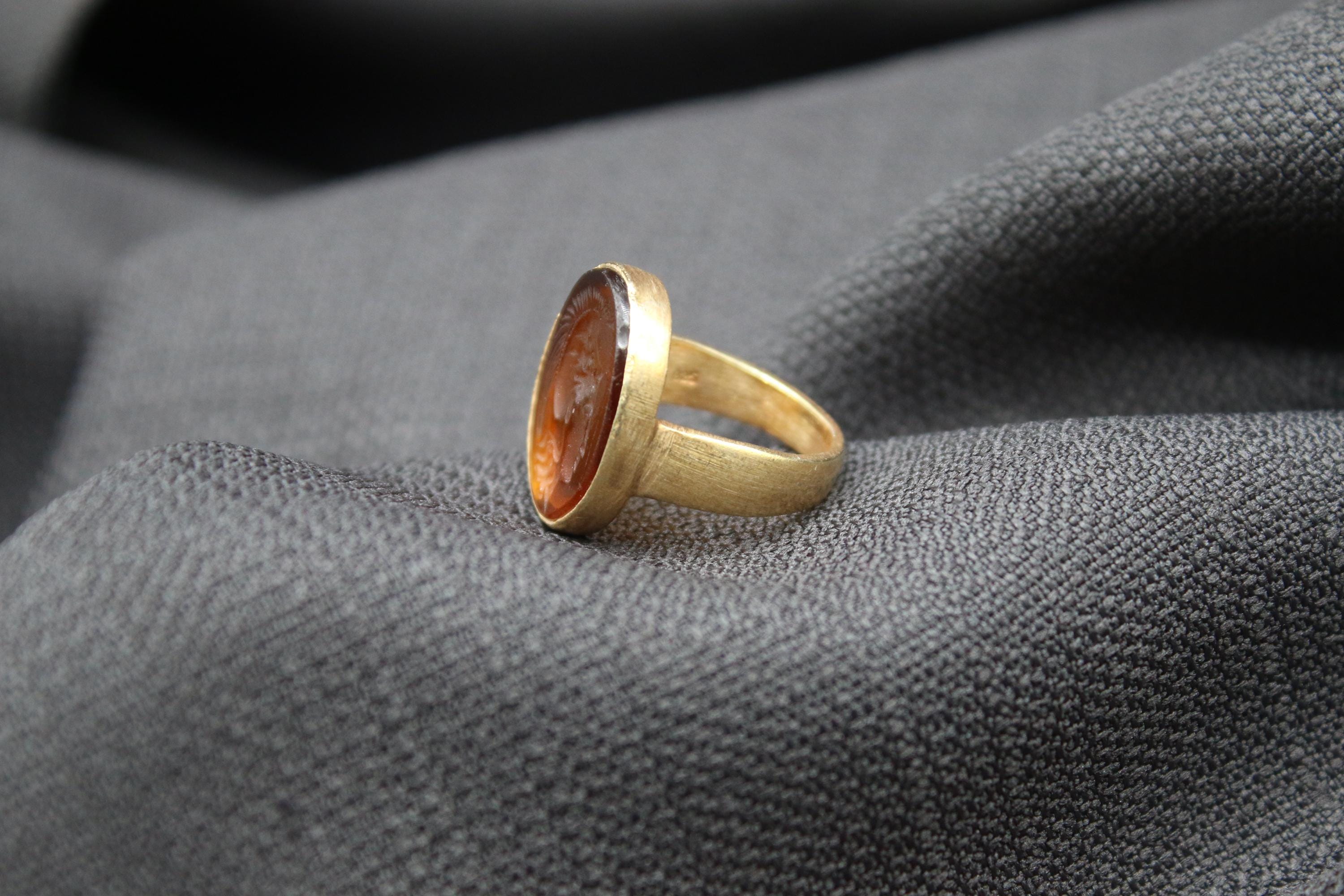 Bague Effigie Jules César Taille 54 - Faite Main, Occasion, Bijou Historique