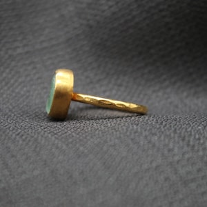 Raw Emerald Ring in 925 Sterling Silver, Han,dmade Green Gemstone Ring ...