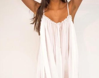 Camisola romântica e leve em algodão, estilo vintage | Camisola sustentável, macia e orgânica para o verão