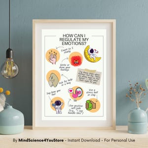 Printable Emotional Regulation Poster for Neurodivergent Kids — How Can I Regulate My Emotions? Visual Support for Autism & ADHD