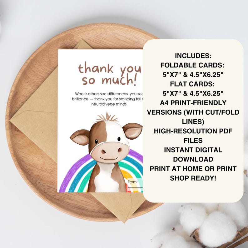 Printable Thank You Card for Special Education Teachers & Caregivers ...