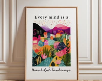 Neurodiversity Poster | Autism and ADHD Acceptance Wall Art | Inclusive Classroom, Therapy & Home Decor | Neurodivergent Affirmation Print