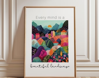 Neurodiversity & ADHD AuDHD Poster | Autism Acceptance + Inclusive Wall Art | Self-Acceptance + Self-Discovery Decor | Therapy, Counseling