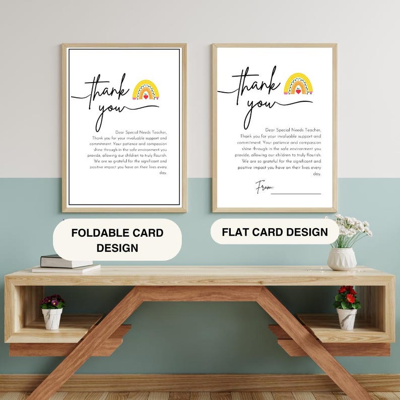 Printable Thank You Card for Special Needs Teacher | SPED, Autism, ADHD ...