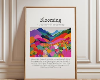 Blooming Neurodiversity Wall Art – ADHD & Autism Journey Print, Therapy Office + Home Decor, Digital Download