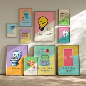 10 Visual Routine Bundle: ADHD & Autism Daily Independence Posters