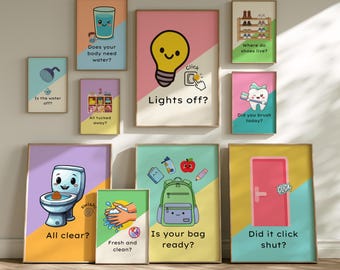 Visual Routine Chart for Kids – ADHD & Autism Routine Cards | Calm Transitions, Less Stress | Daily Checklist | SPED Classroom and Home