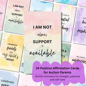 Autism Parent Affirmation Cards: Daily Support, Self-Care (Digital Download)