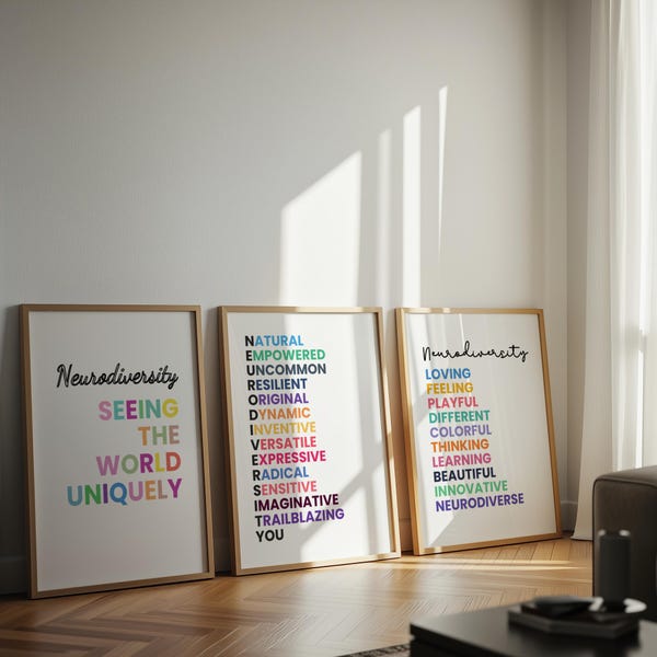 Neurodiversity Poster Bundle: Affirming Classroom Decor (Digital Download Art)