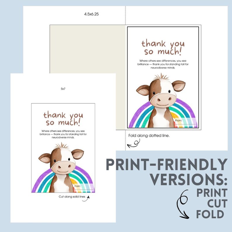 Printable Thank You Card for Special Education Teachers & Caregivers ...