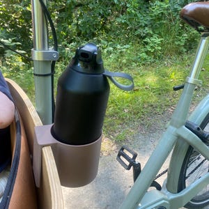 Cargo Bike Cup Holder - Custom 3D Printed - Choose Open/Closed Bottom holder Beverage & Snack Organizer Multi-use Clipon cupholder Accessory